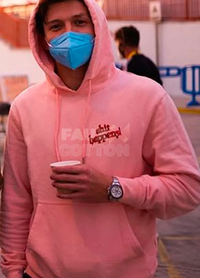 Tom Holland Shit Happens Pink Hoodie