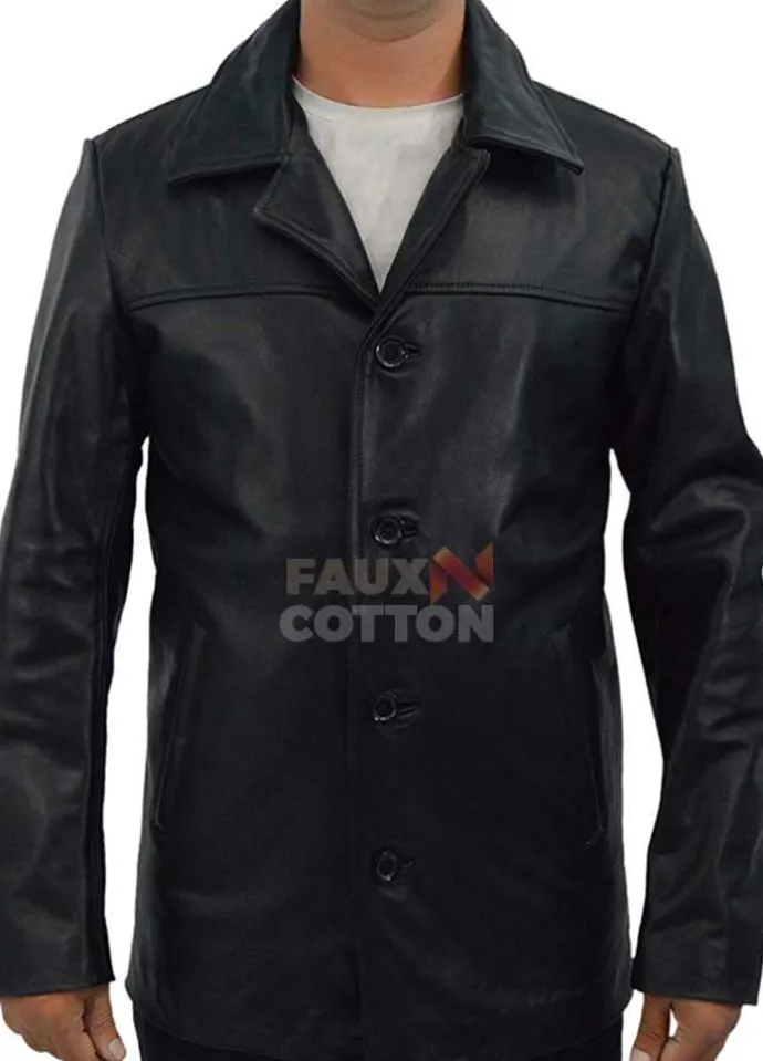 Training Day Denzel Washington (Alonzo Harris) Black Leather Coat