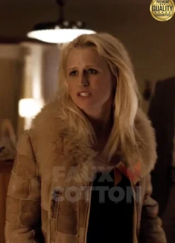 True Detective Lucy Purcell Fur Leather Jacket