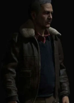 UNCHARTED 4 (VICTOR SULLIVAN) RICHARD MCGONAGLE BROWN LEATHER JACKET
