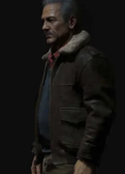 UNCHARTED 4 (VICTOR SULLIVAN) RICHARD MCGONAGLE BROWN LEATHER JACKET