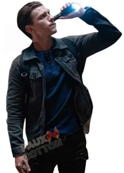 Uncharted Tom Holland (Nathan Drake) Black Cotton Jacket