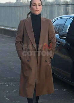 Unlocked Noomi Rapace Brown Coat