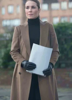 Unlocked Noomi Rapace Brown Coat