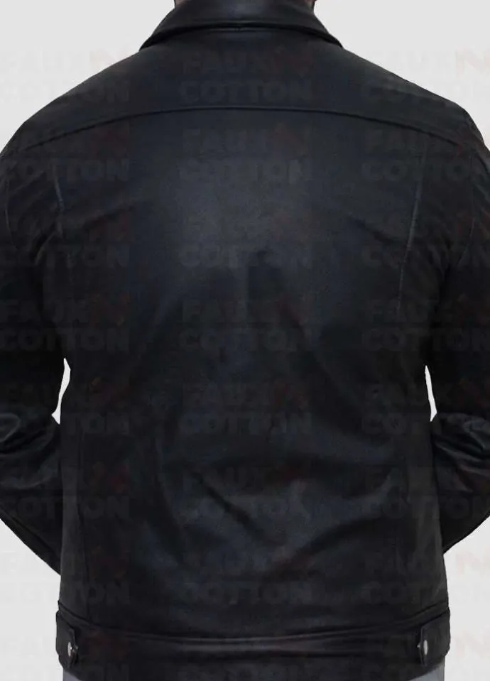 Vintage Cafe Racer Black Leather Jacket