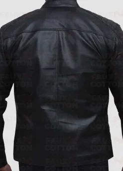 Vintage cafe racer quilted slim fit jacket