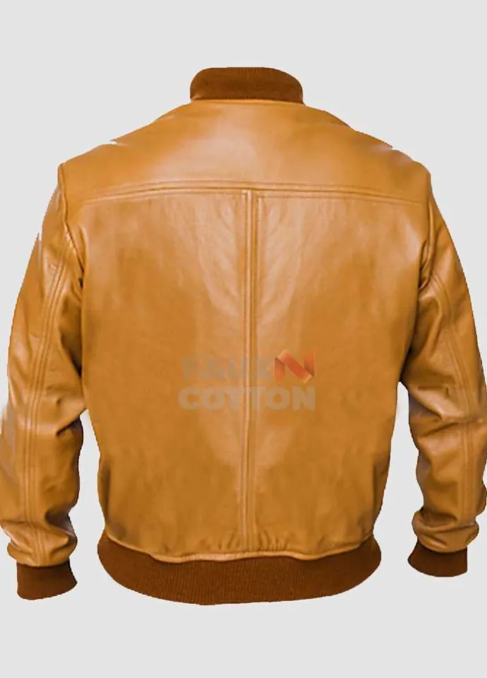 Vintage Camel  Brown Bomber Jacket