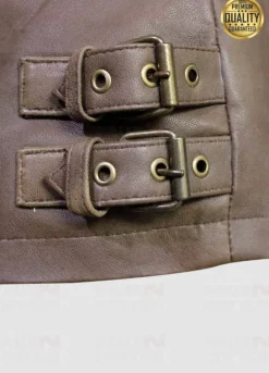 Vintage Slim Fit Light Brown Leather Jacket