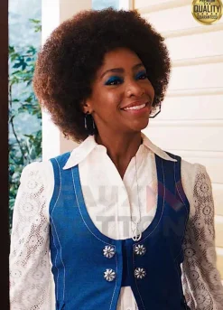 WandaVision Monica Rambeau Blue Long Vest