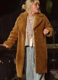 We Live in Time (2025) Florence Pugh Shearling Coat