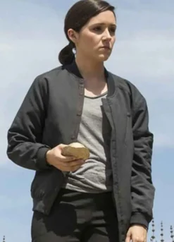 Westworld (Elsie Hughes) Shannon Woodward Black Bomber Cotton Jacket