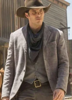 Westworld (Teddy Flood)  James Marsden Grey Wool Blazer