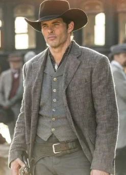 Westworld (Teddy Flood)  James Marsden Grey Wool Blazer
