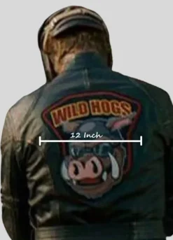 WILD HOGS WILLIAM H. MACY (DUDLEY FRANK) BLACK LEATHER JACKET