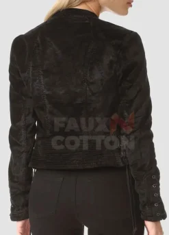 Women's Lacey Black Velvet Jacket