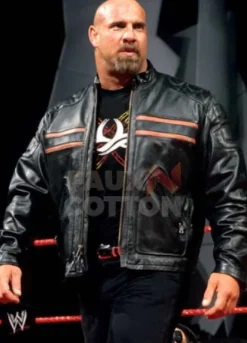 WWE Bill Goldberg Biker Cowhide Leather Jacket