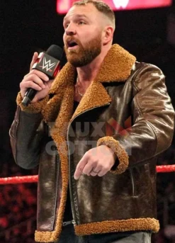 WWE Dean Ambrose Dark Brown Shearling Jacket