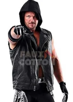 WWE Wrestler AJ Styles Leather Vest