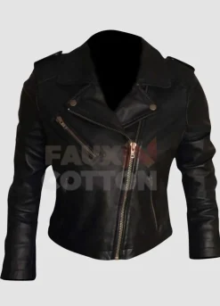 Xelement Women's Short Black Engineer Motorcycle Jacket