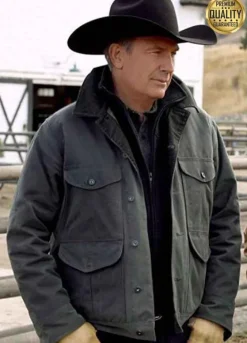 Yellowstone Kevin Costner ( John Dutton ) Grey Jacket