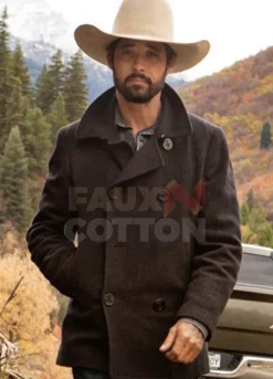 YELLOWSTONE RAYAN ( IAN BOHEN ) WOOL PEA COAT
