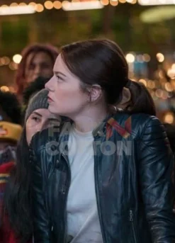 Zombieland Double Tap Emma Stone Black Leather Jacket